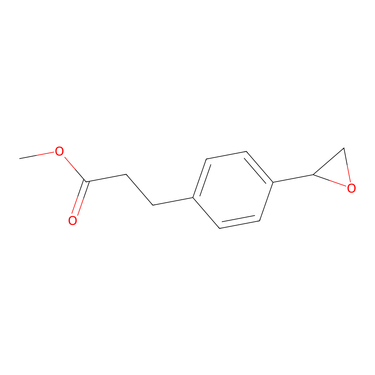 Methyl 3-[4-(oxiran-2-yl)phenyl]propanoate molecular structure, CAS 6304-01-4