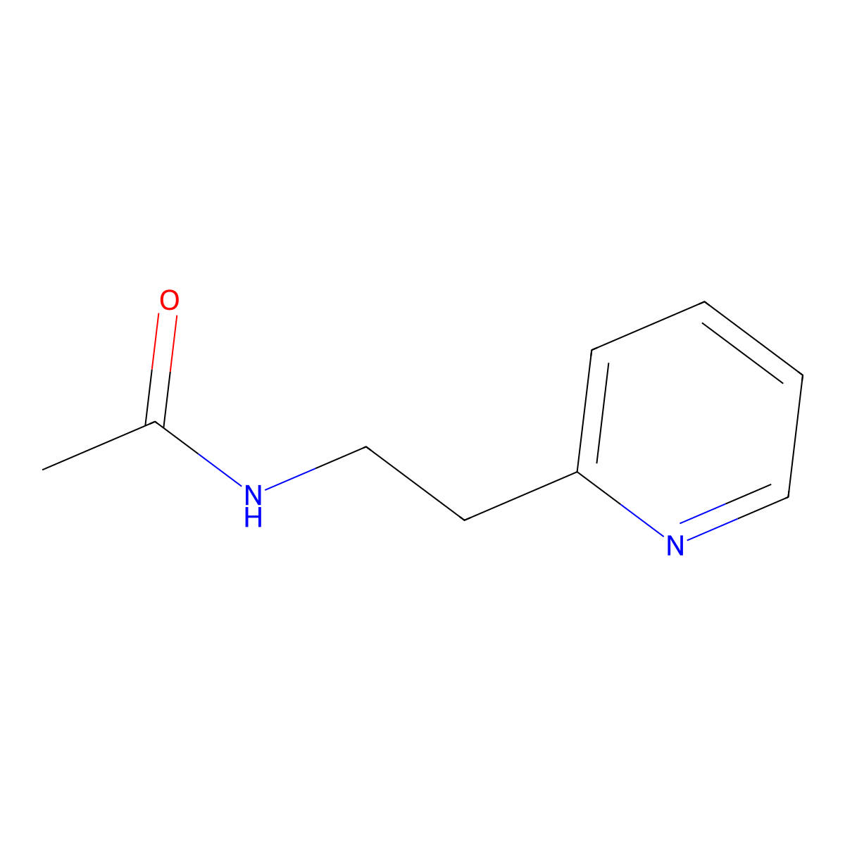 N-(2-(Pyridin-2-yl)ethyl)acetamide molecular structure, CAS 6304-22-9