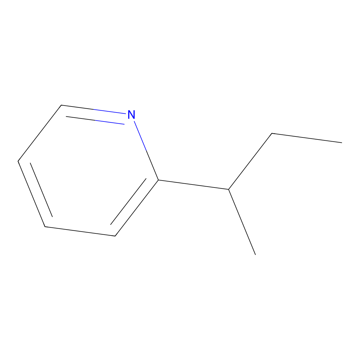 2-Sec-butylpyridine molecular structure, CAS 6304-23-0