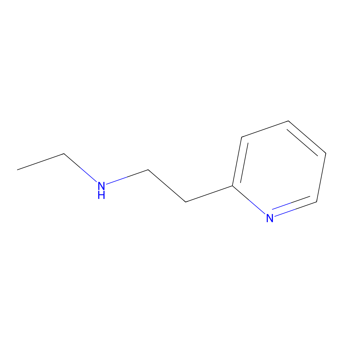 N-Ethylpyridine-2-ethylamine molecular structure, CAS 6304-26-3