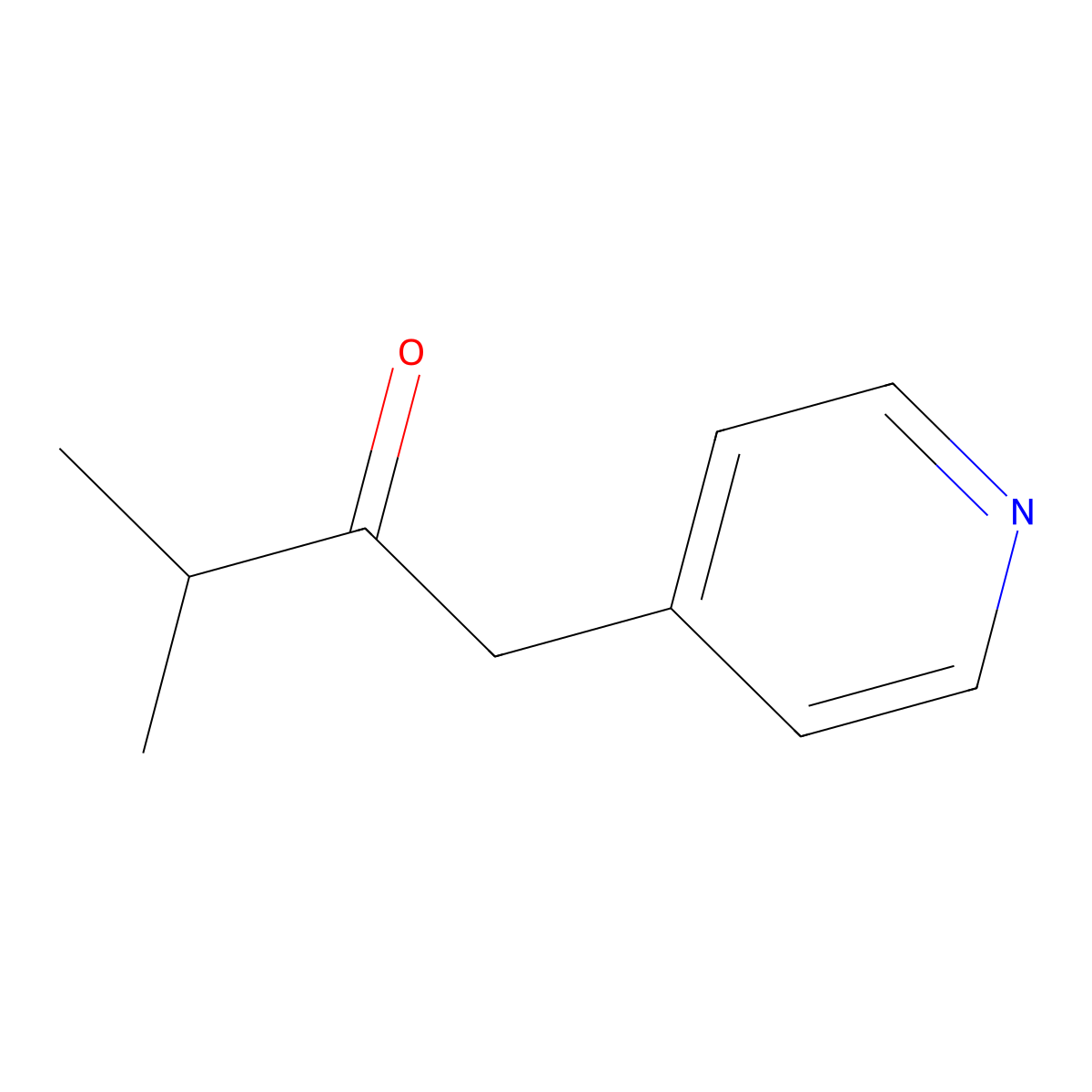 3-Methyl-1-(pyridin-4-yl)butan-2-one molecular structure, CAS 6304-29-6