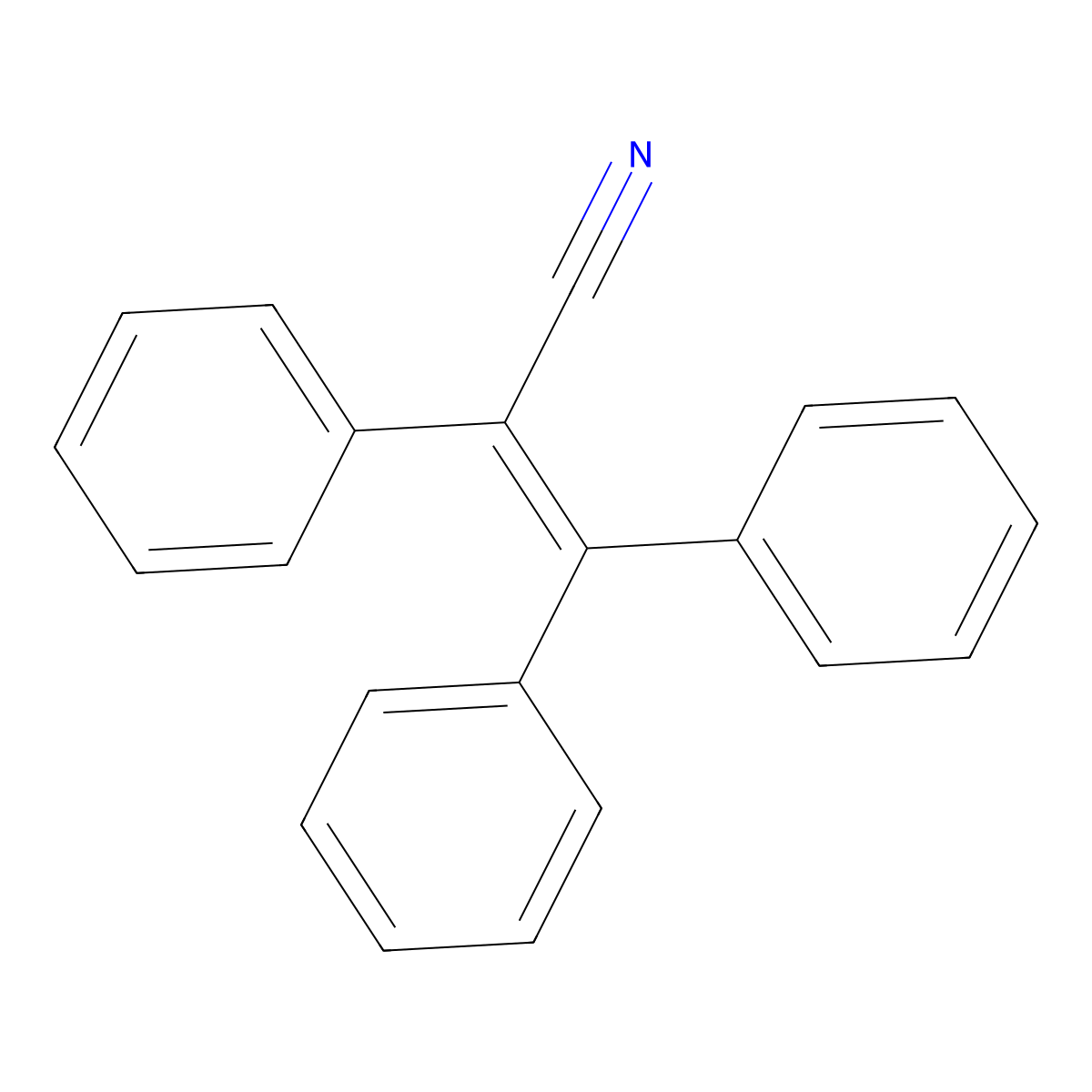 alpha-(Diphenylmethylene)benzeneacetonitrile molecular structure, CAS 6304-33-2