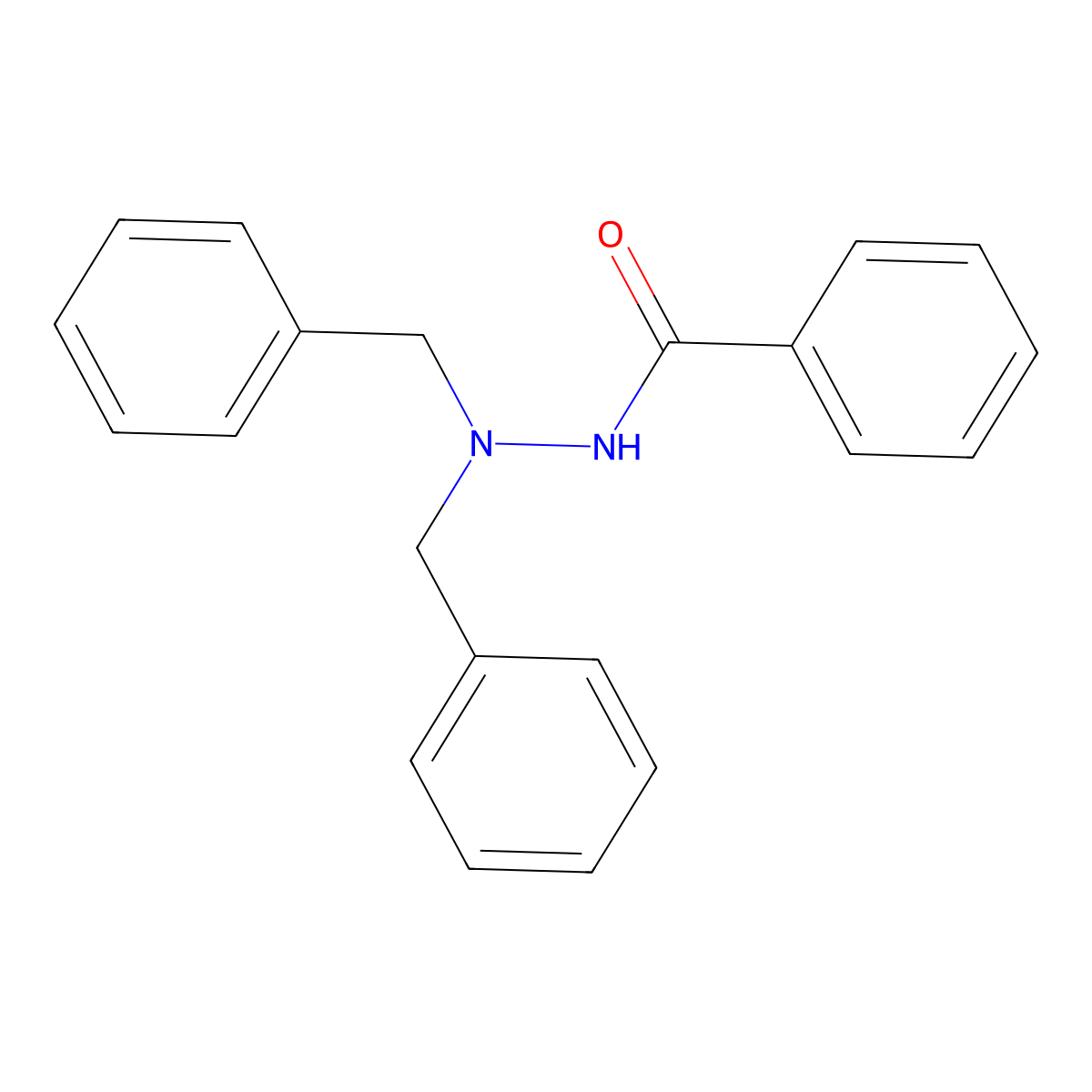 N',N'-Dibenzylbenzohydrazide molecular structure, CAS 6304-45-6