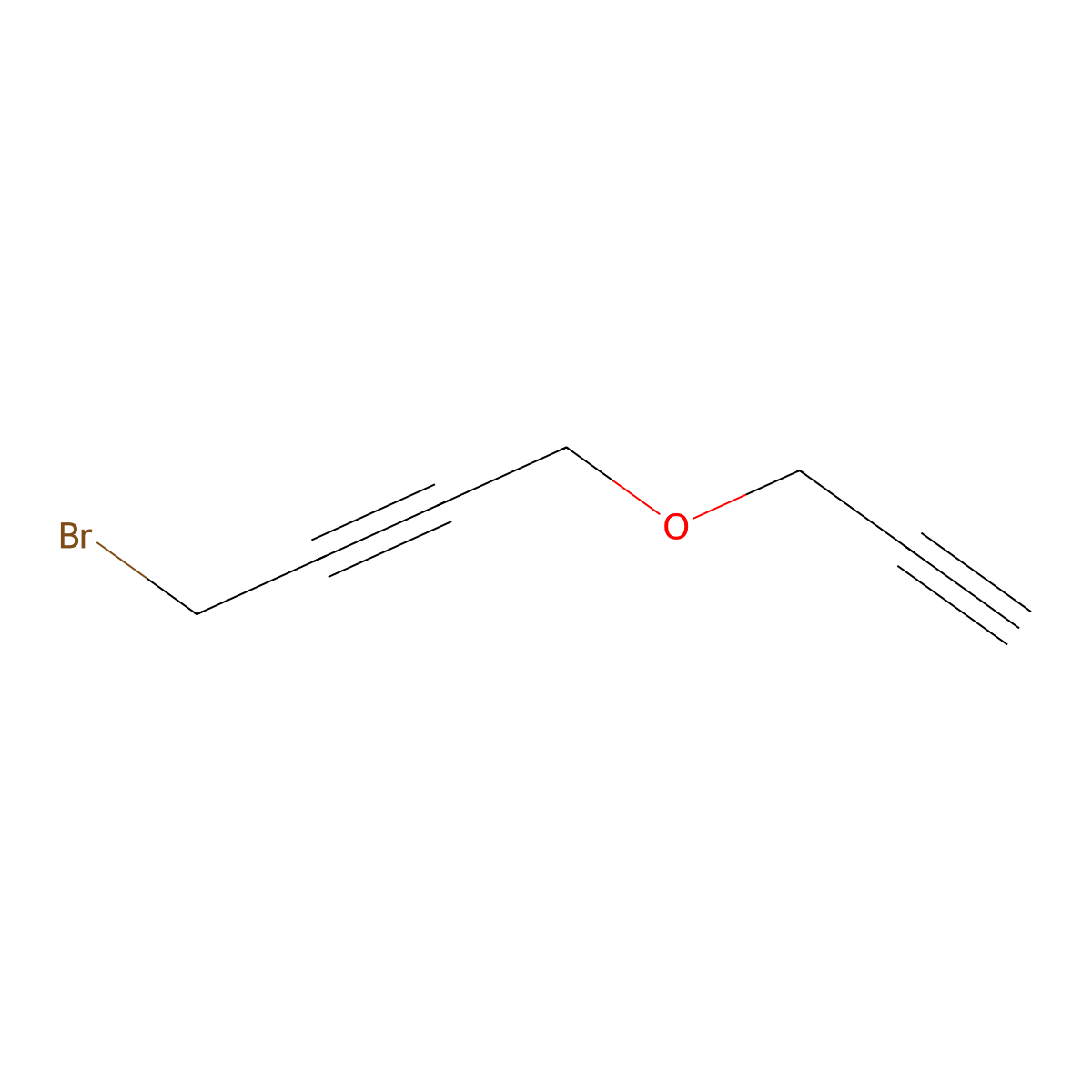 1-Bromo-4-(2-propyn-1-yloxy)-2-butyne molecular structure, CAS 630400-79-2