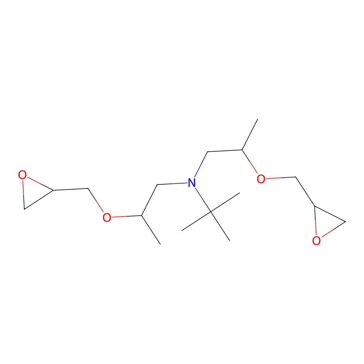 DIPROPYLAMINE, 2,2'-BIS(2,3-EPOXYPROPOXY)-N-t-BUTYL- molecular structure, CAS 63041-01-0