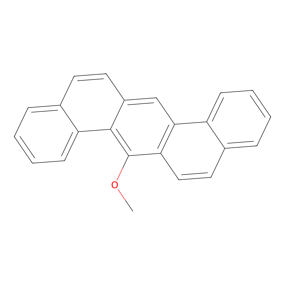 DIBENZ(a,h)ANTHRACENE, 7-METHOXY- molecular structure, CAS 63041-72-5