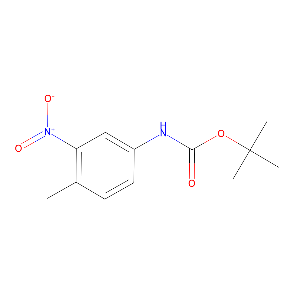tert-Butyl (4-methyl-3-nitrophenyl)carbamate molecular structure, CAS 630410-29-6