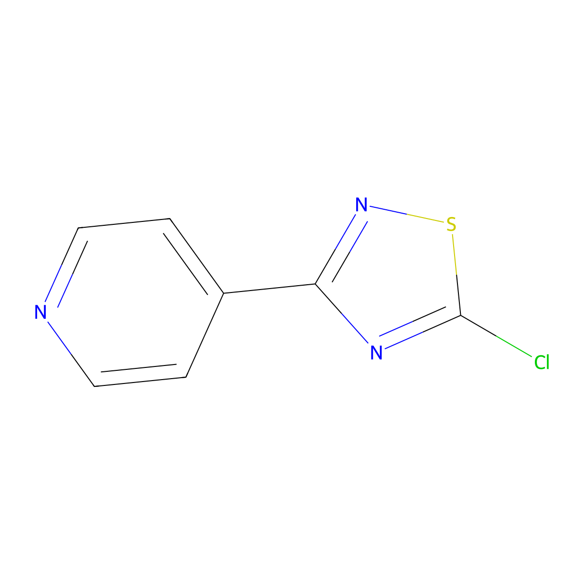 4-(5-Chloro-1,2,4-thiadiazol-3-yl)pyridine molecular structure, CAS 630410-93-4