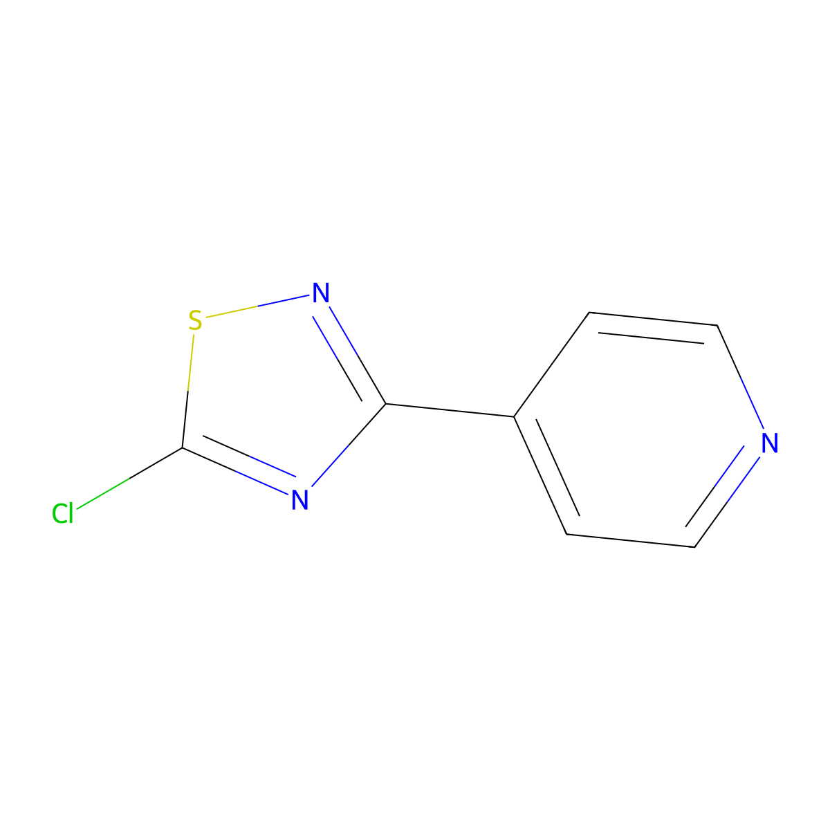4-(5-Chloro-1,2,4-thiadiazol-3-yl)pyridine molecular structure, CAS 630410-93-4