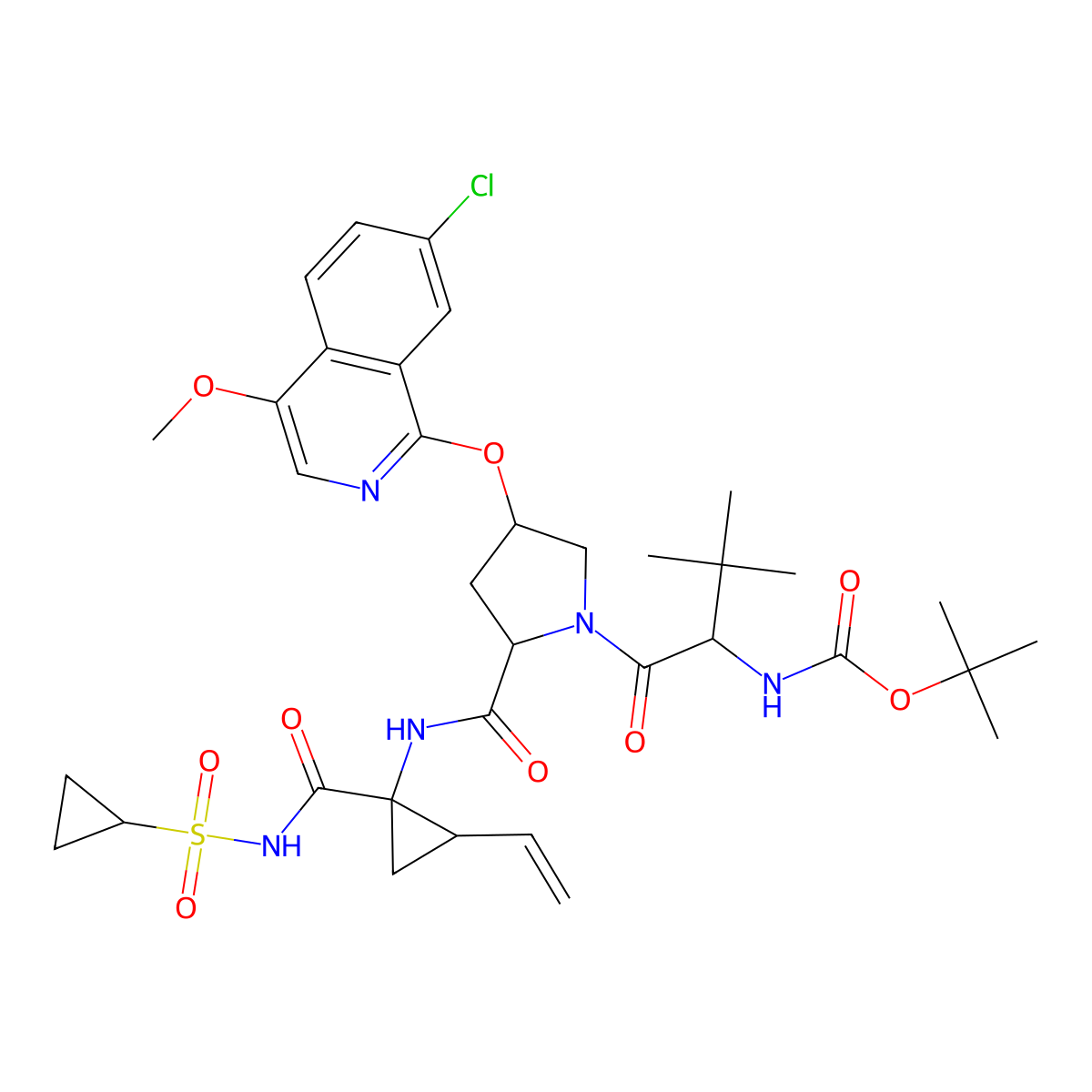 Asunaprevir molecular structure, CAS 630420-16-5