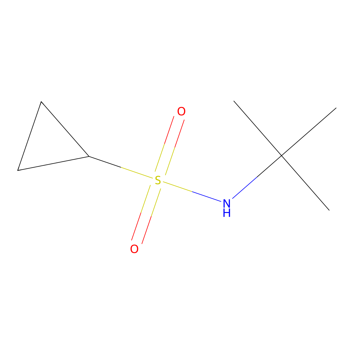N-tert-Butylcyclopropanesulfonamide molecular structure, CAS 630421-42-0