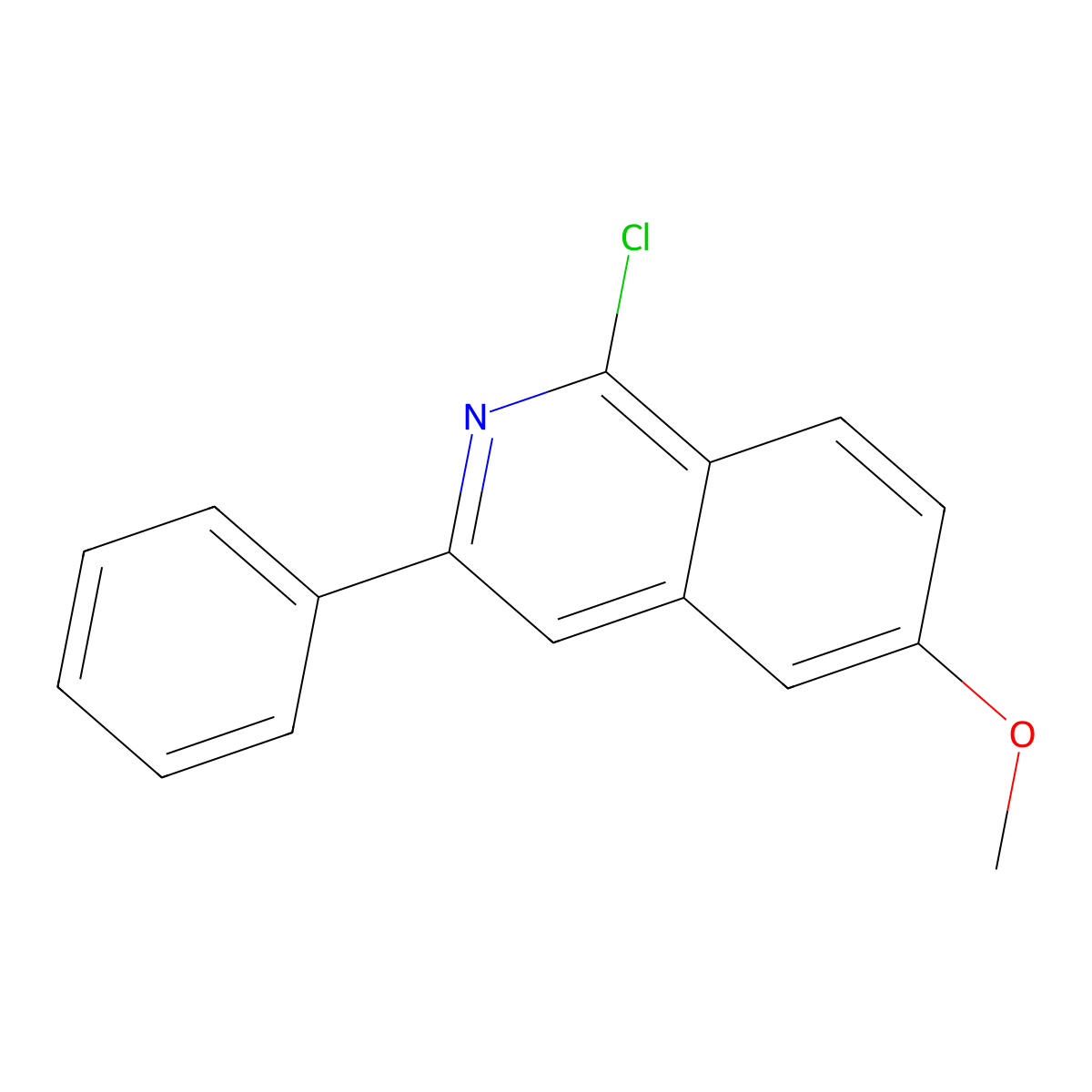 1-Chloro-6-methoxy-3-phenylisoquinoline molecular structure, CAS 630422-14-9