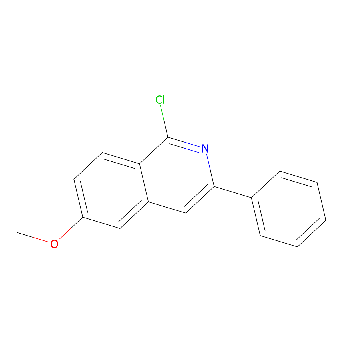 1-Chloro-6-methoxy-3-phenylisoquinoline molecular structure, CAS 630422-14-9