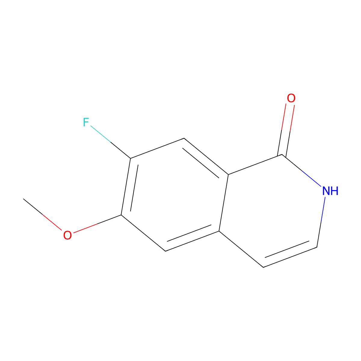 7-Fluoro-6-methoxyisoquinolin-1(2H)-one molecular structure, CAS 630422-98-9