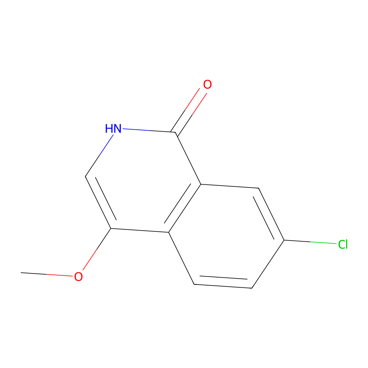 7-chloro-4-methoxy-2H-isoquinolin-1-one molecular structure, CAS 630423-35-7