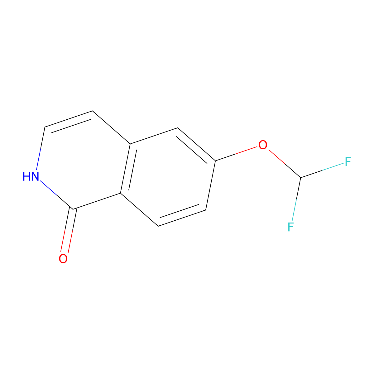 6-(Difluoromethoxy)isoquinolin-1(2H)-one molecular structure, CAS 630423-41-5