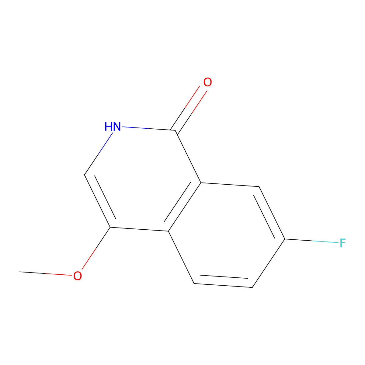 7-Fluoro-4-methoxyisoquinolin-1-OL molecular structure, CAS 630423-45-9