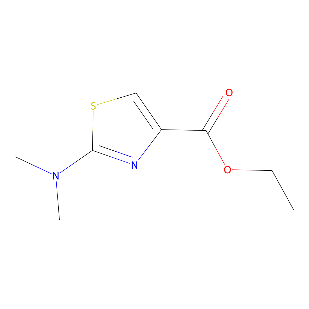 Ethyl 2-(dimethylamino)thiazole-4-carboxylate molecular structure, CAS 630423-58-4