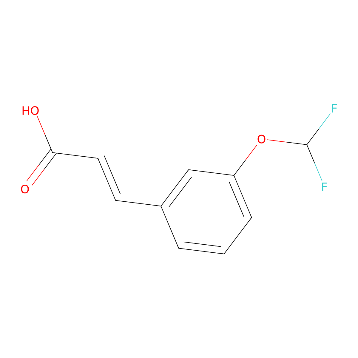 3-(Difluoromethoxy)cinnamic acid molecular structure, CAS 630424-87-2
