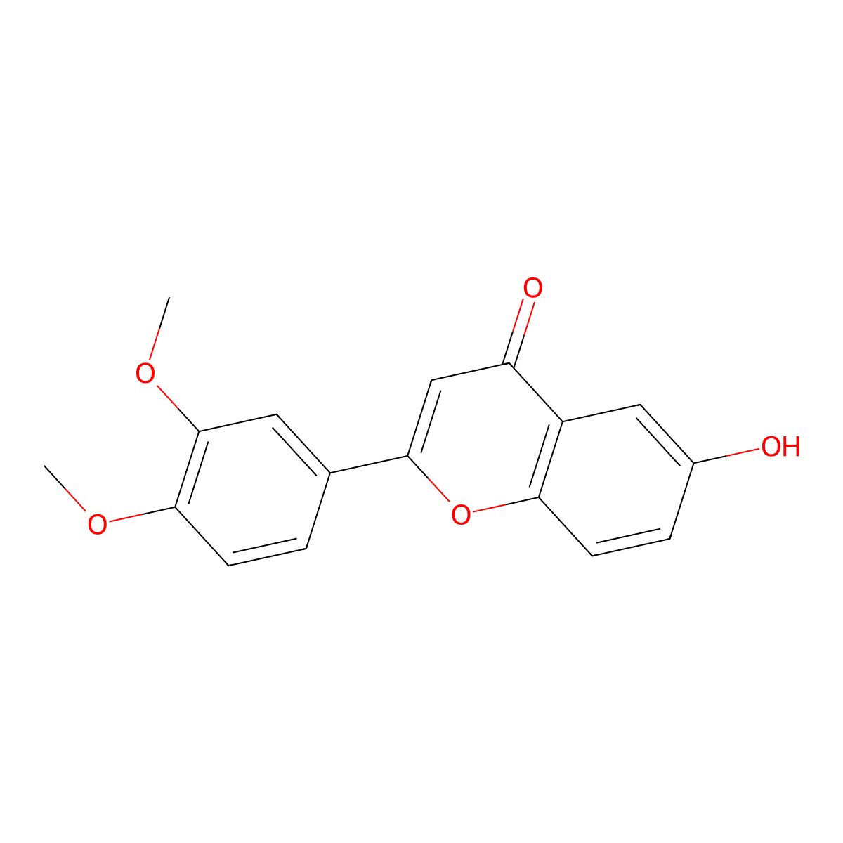 2-(3,4-dimethoxyphenyl)-6-hydroxy-4H-chromen-4-one molecular structure, CAS 63046-10-6
