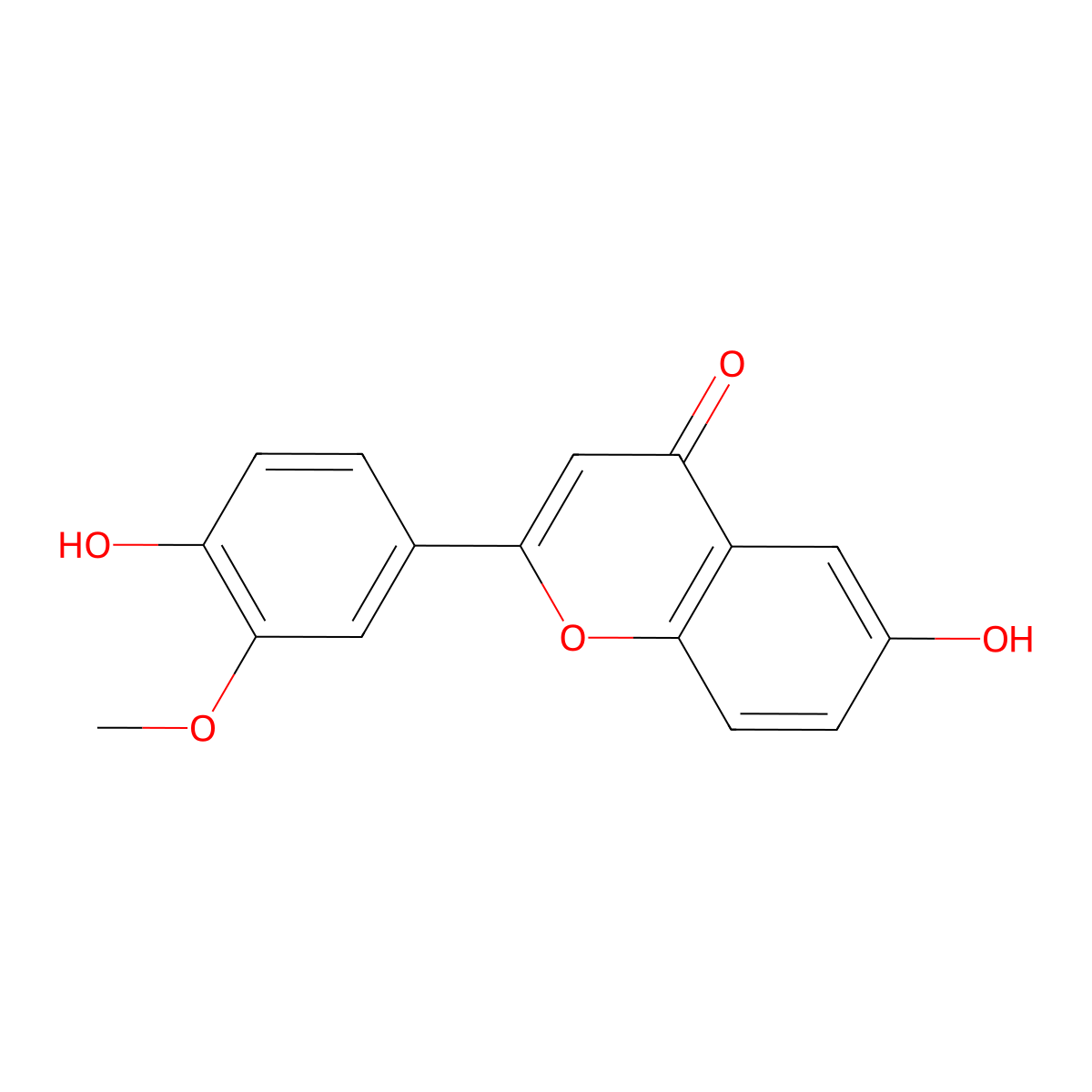 6-hydroxy-2-(4-hydroxy-3-methoxyphenyl)-4H-chromen-4-one molecular structure, CAS 63046-11-7