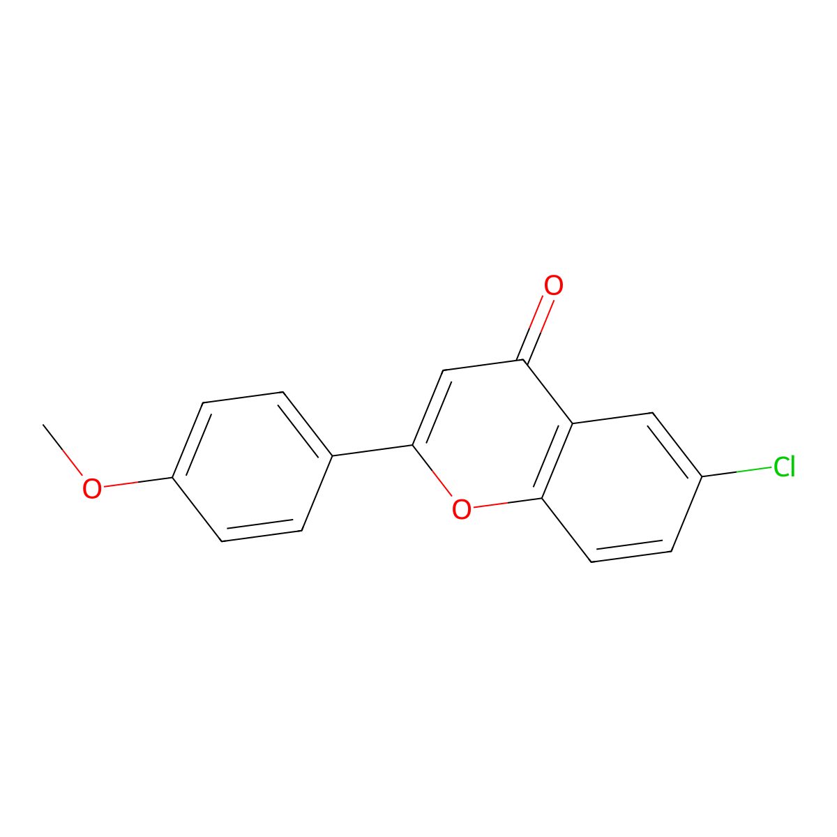 6-chloro-2-(4-methoxyphenyl)-4H-chromen-4-one molecular structure, CAS 63046-14-0