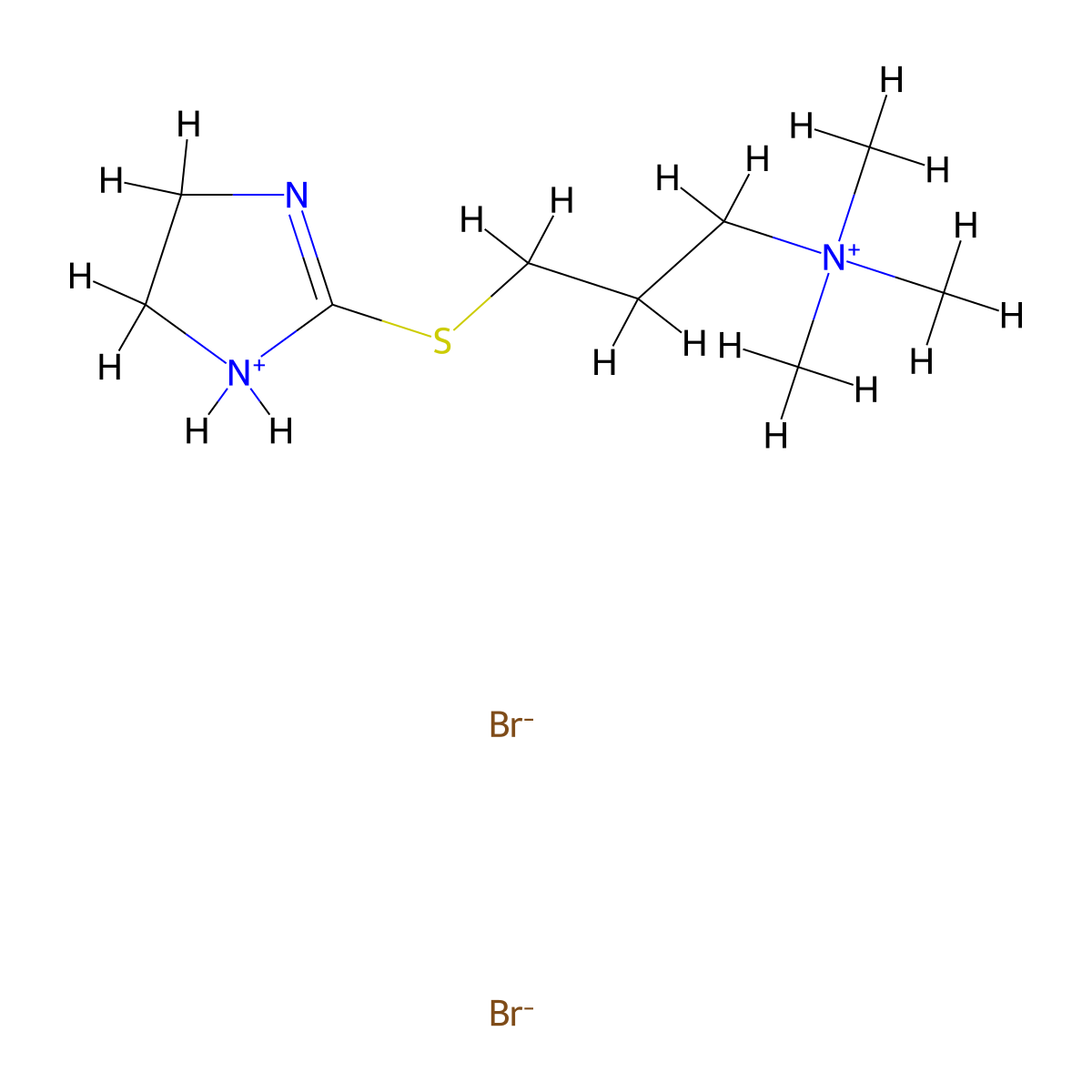 2-Imidazoline, 2-(3-trimethylaminopropylthio)-, dihydrobromide molecular structure, CAS 6305-01-7