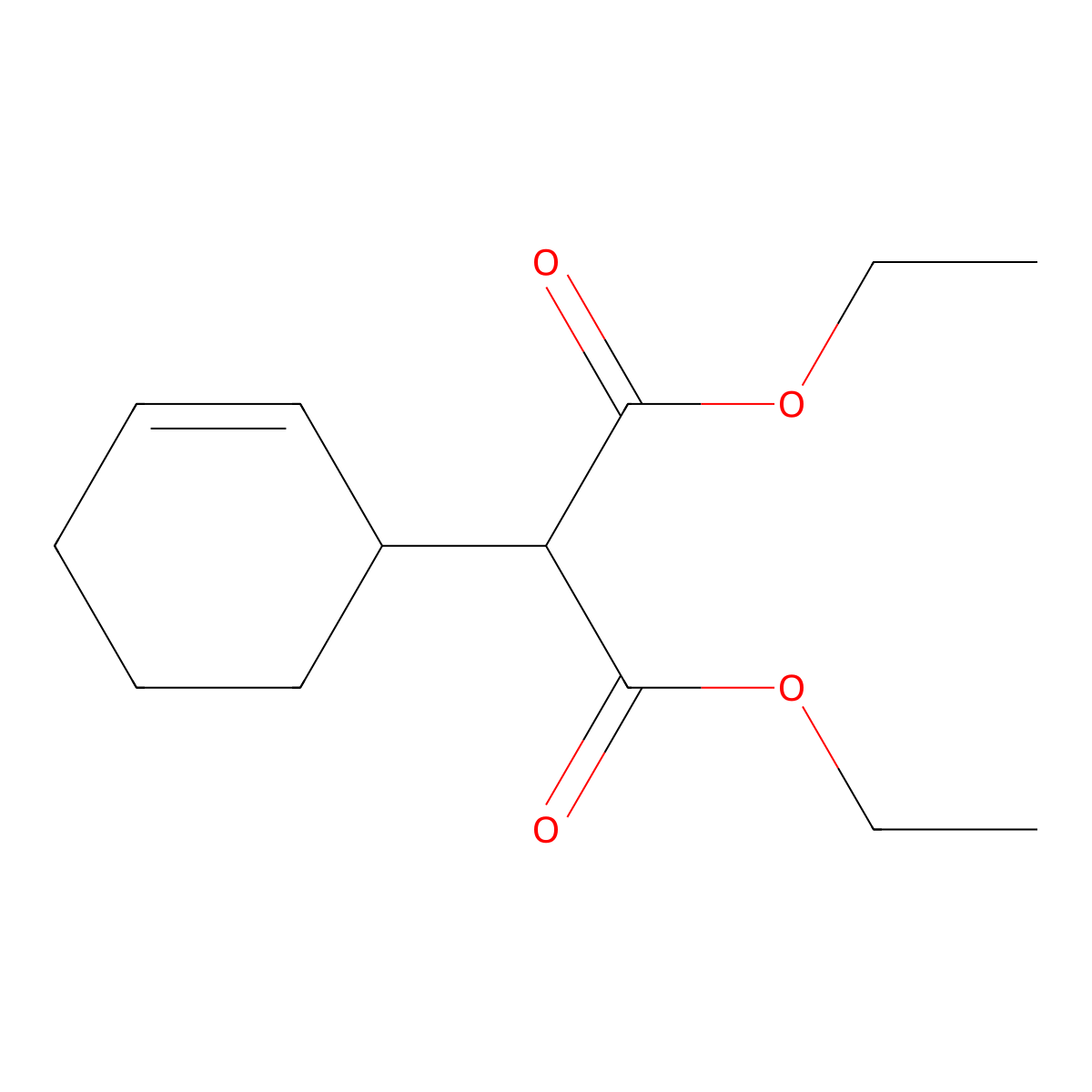 Diethyl (cyclohex-2-en-1-yl)propanedioate molecular structure, CAS 6305-63-1