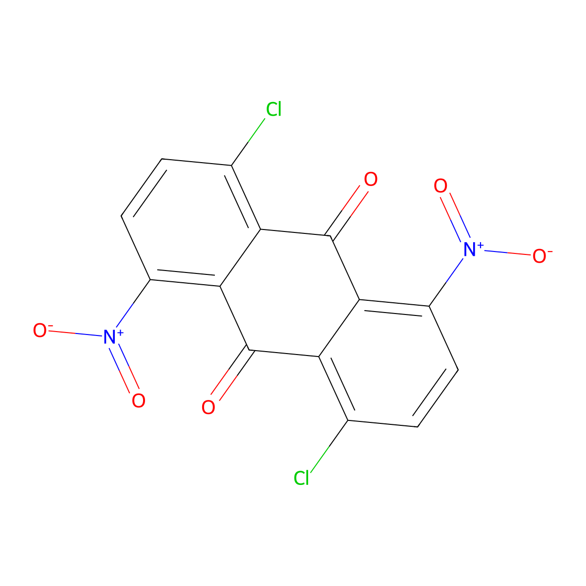 1,5-Dichloro-4,8-dinitroanthracene-9,10-dione molecular structure, CAS 6305-89-1