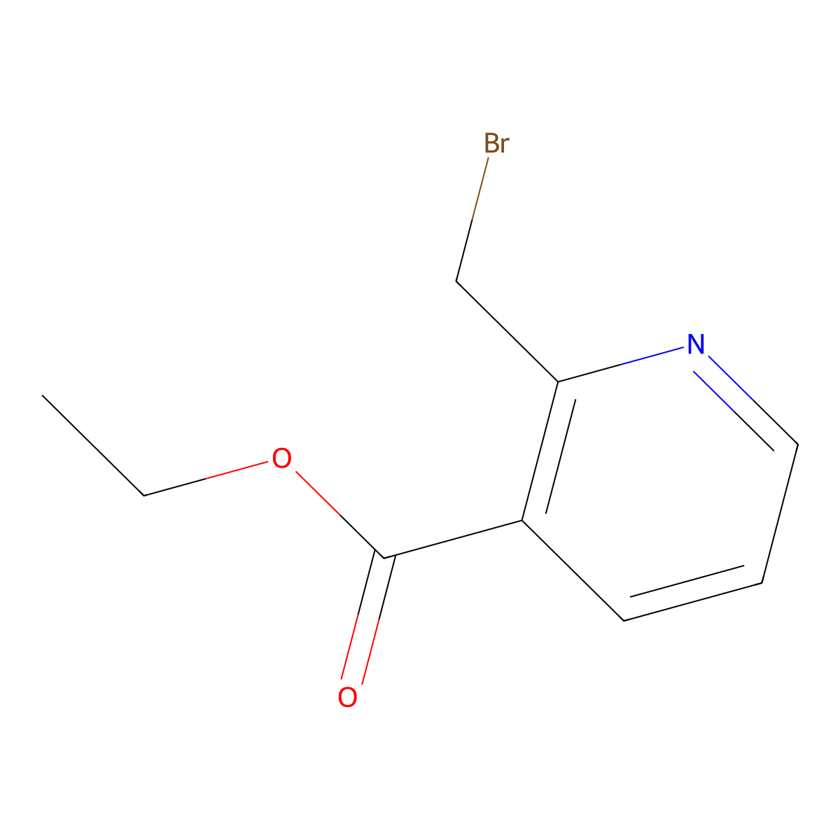 Ethyl 2-(bromomethyl)pyridine-3-carboxylate molecular structure, CAS 63050-11-3