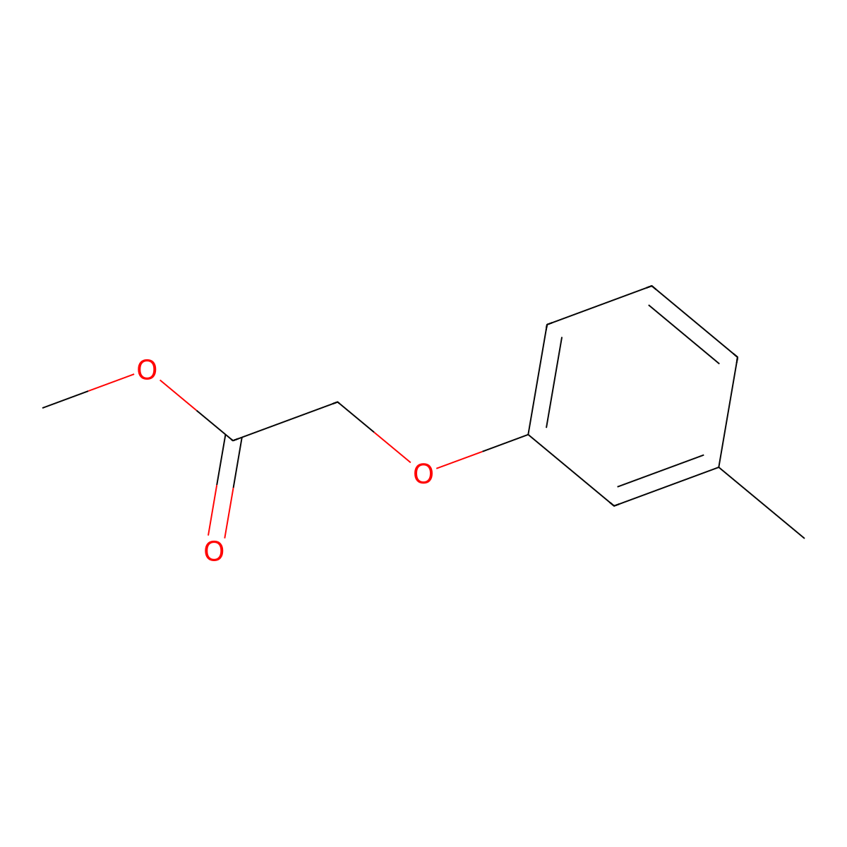 Methyl-3-methylphenoxyacetate molecular structure, CAS 63051-20-7