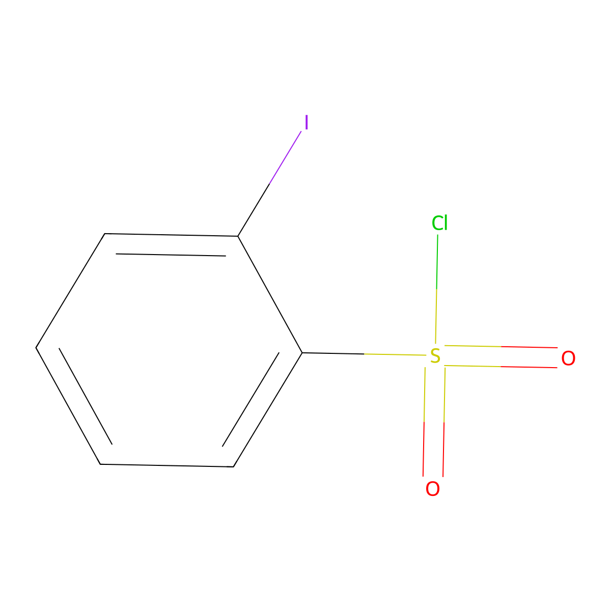 2-Iodobenzene-1-sulfonyl chloride molecular structure, CAS 63059-29-0