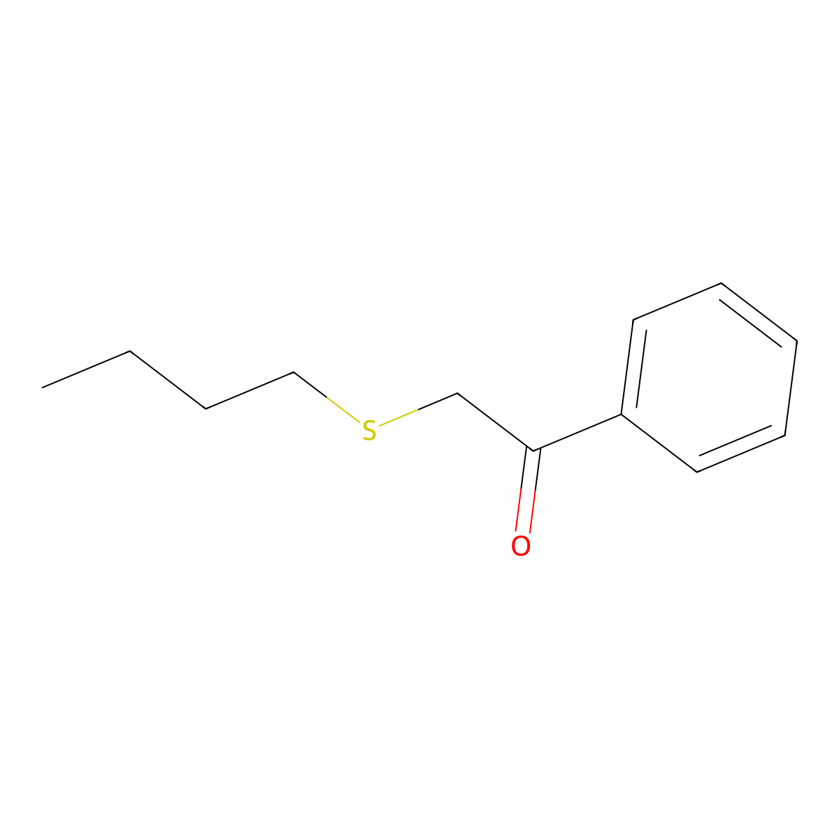 2-(Butylsulfanyl)-1-phenylethan-1-one molecular structure, CAS 6306-17-8