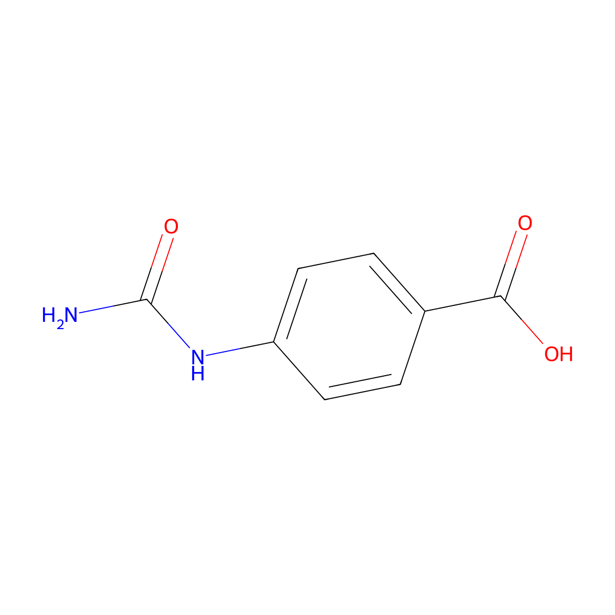 4-((Aminocarbonyl)amino)benzoic acid molecular structure, CAS 6306-25-8