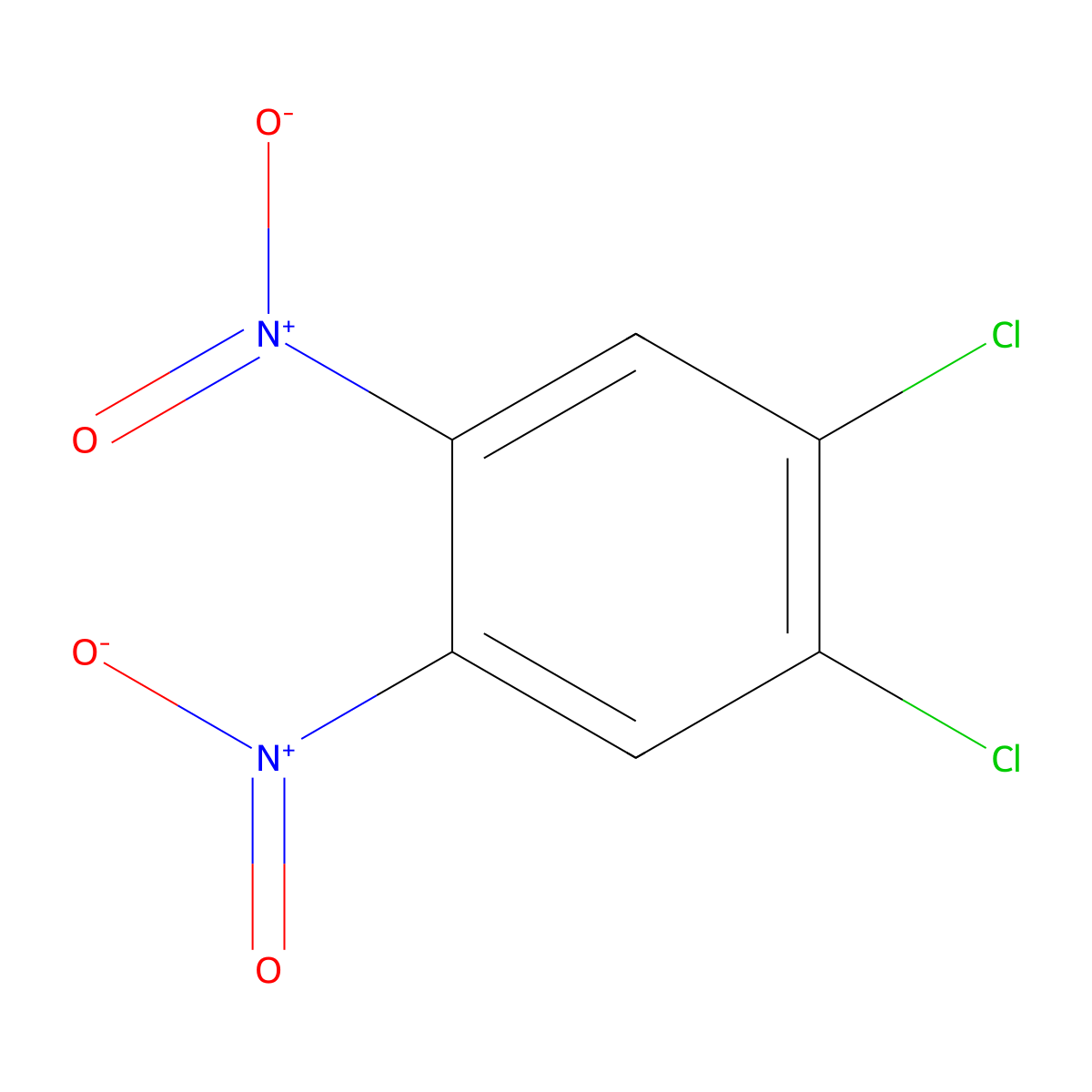 1,2-Dichloro-4,5-dinitrobenzene molecular structure, CAS 6306-39-4