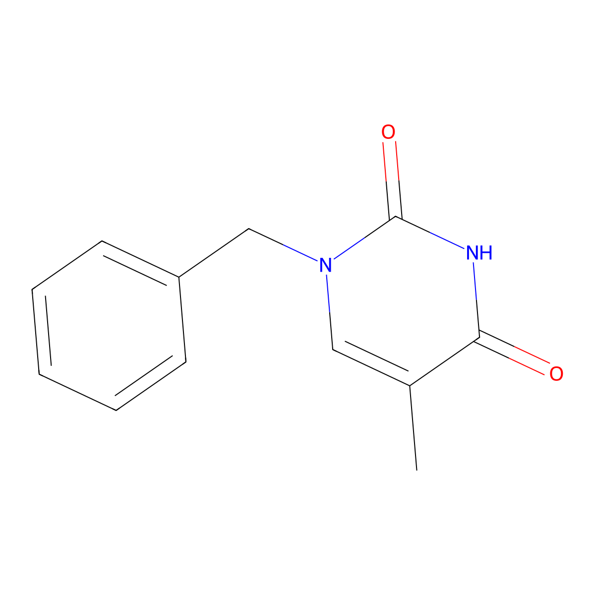 1-Benzyl-5-methyl-1H-pyrimidine-2,4-dione molecular structure, CAS 6306-73-6