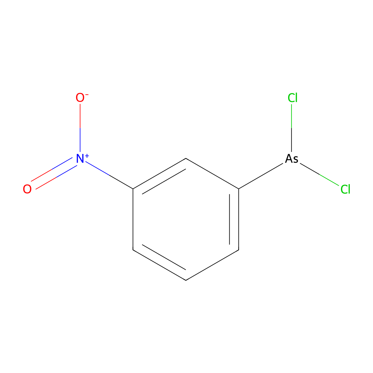 Arsine, dichloro(m-nitrophenyl)- molecular structure, CAS 6306-96-3