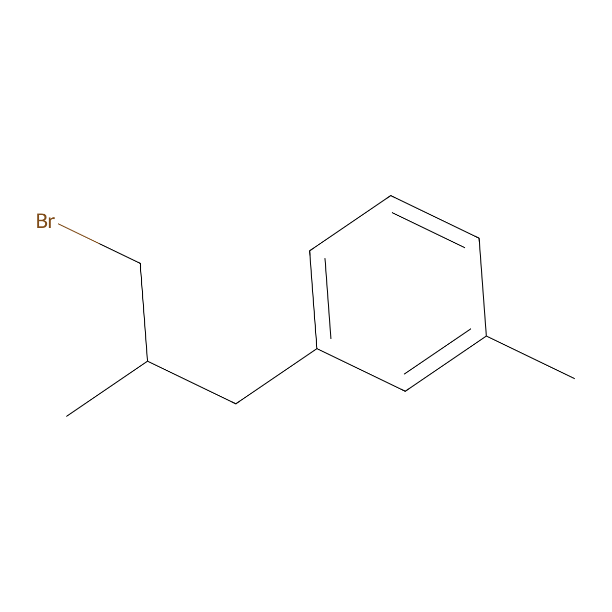 1-(3-Bromo-2-methylpropyl)-3-methylbenzene molecular structure, CAS 63060-09-3