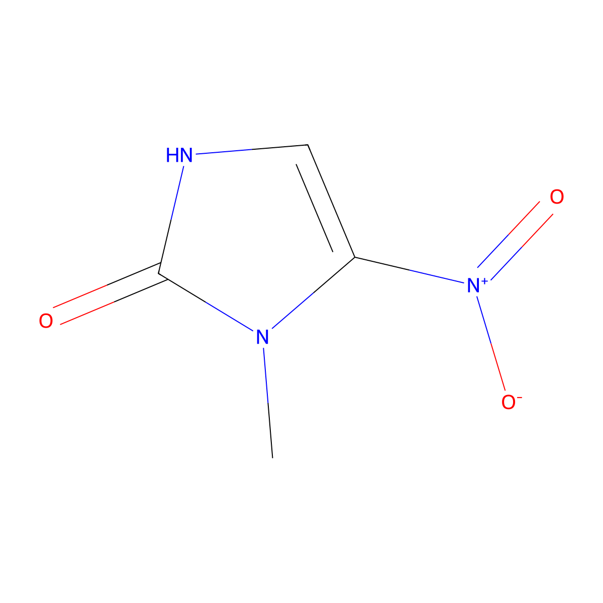 1-Methyl-5-nitro-1H-imidazol-2(3H)-one molecular structure, CAS 63062-13-5