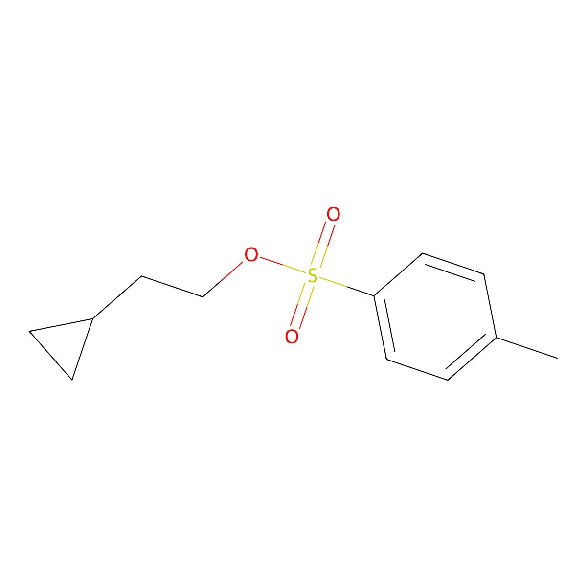 Toluene-4-sulfonic acid 2-cyclopropyl-ethyl ester molecular structure, CAS 63064-31-3