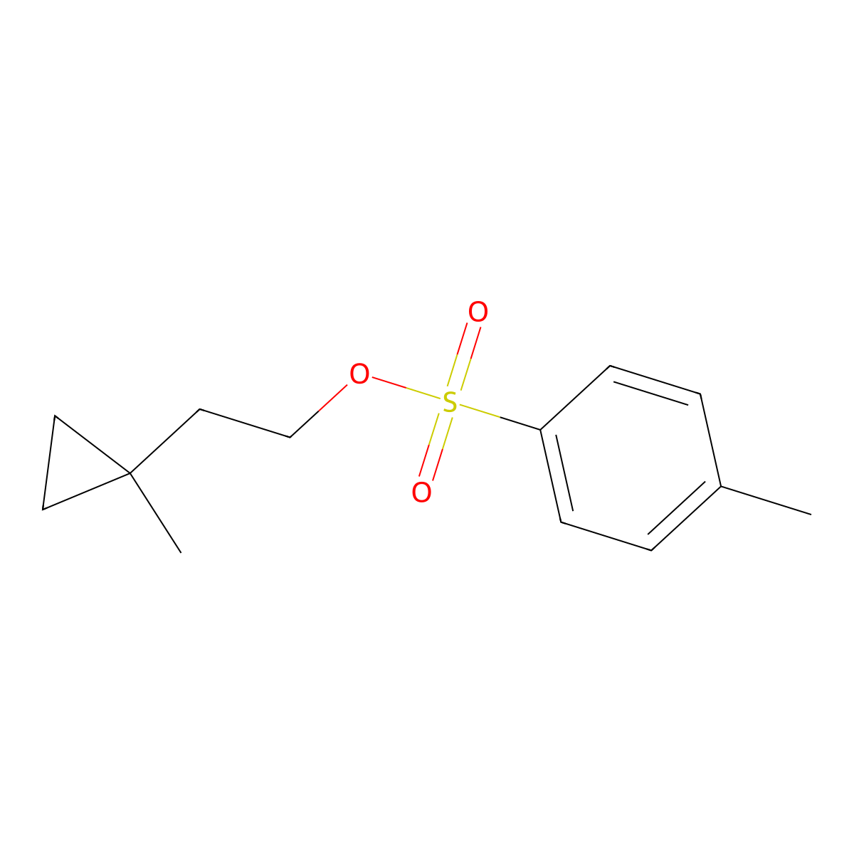 2-(1-Methylcyclopropyl)ethyl 4-methylbenzenesulfonate molecular structure, CAS 63064-32-4