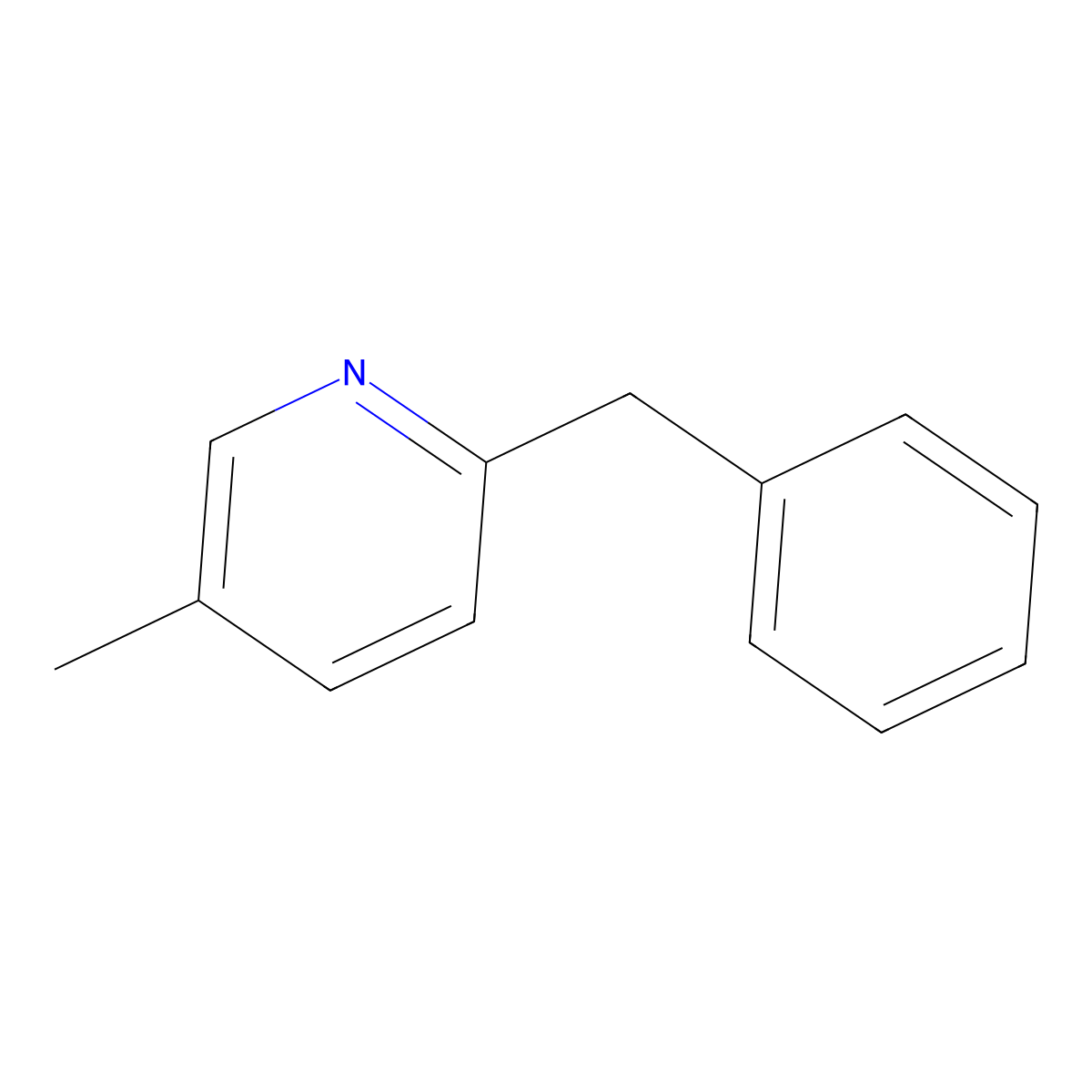 2-Benzyl-5-methylpyridine molecular structure, CAS 63065-67-8