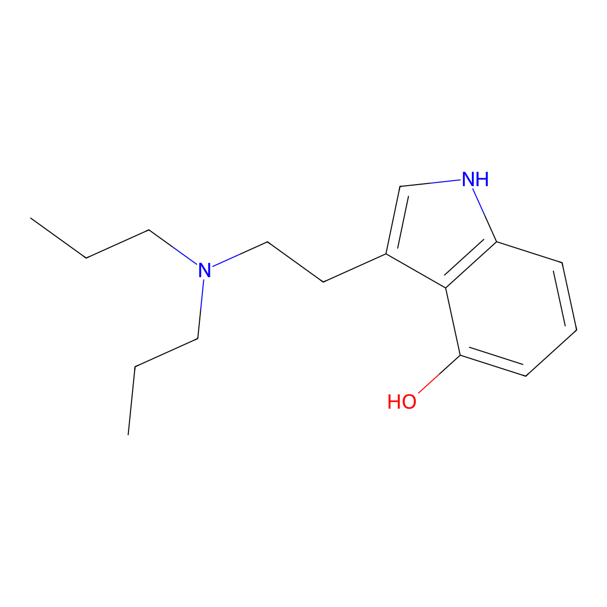 Dipropyl-4-hydroxytryptamine molecular structure, CAS 63065-88-3
