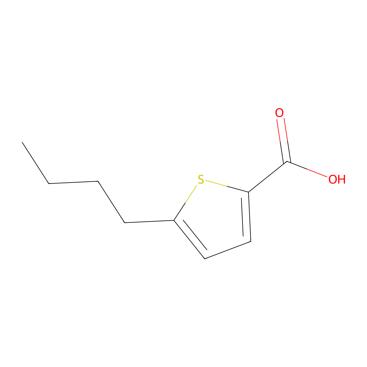 5-Butylthiophene-2-carboxylic acid molecular structure, CAS 63068-74-6