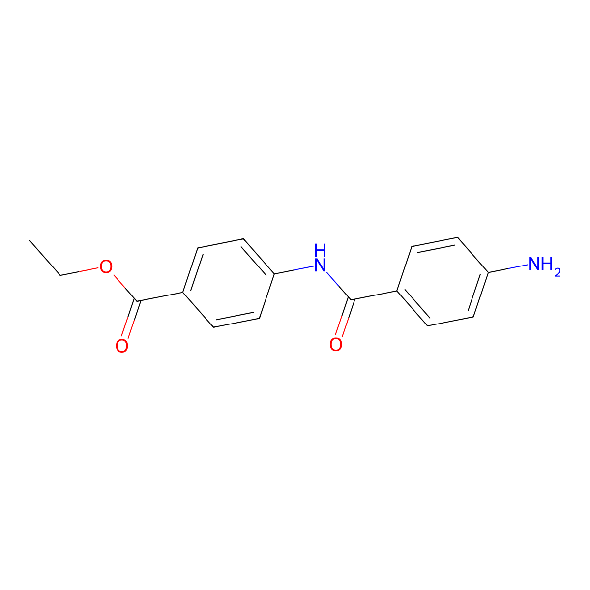 Ethyl 4-(4-aminobenzamido)benzoate molecular structure, CAS 63069-46-5