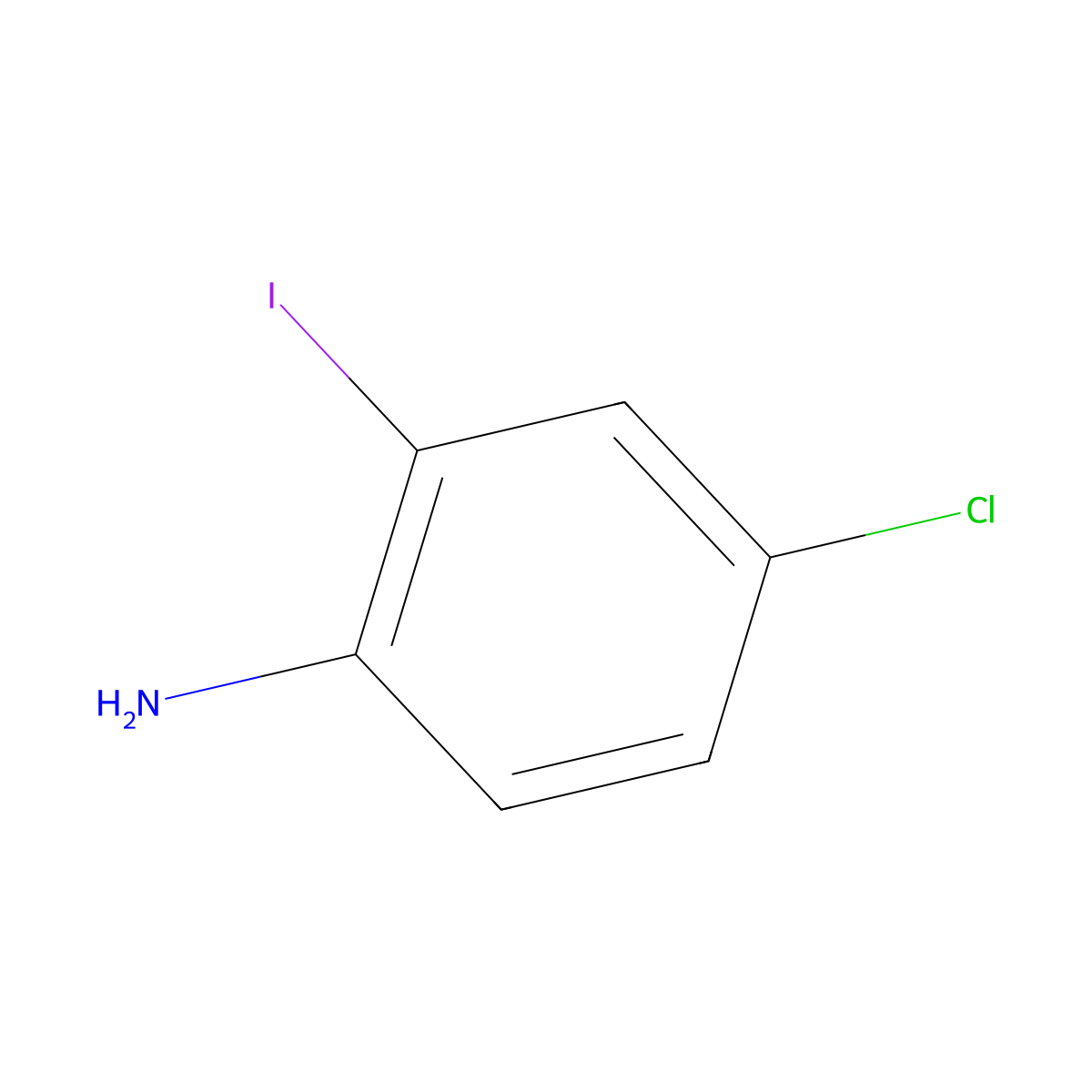4-Chloro-2-iodoaniline molecular structure, CAS 63069-48-7
