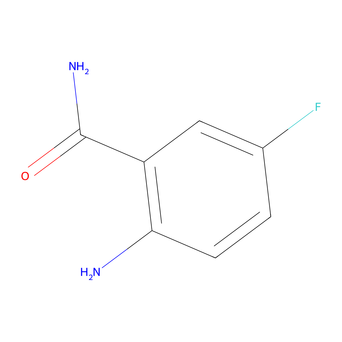 2-Amino-5-fluorobenzamide molecular structure, CAS 63069-49-8