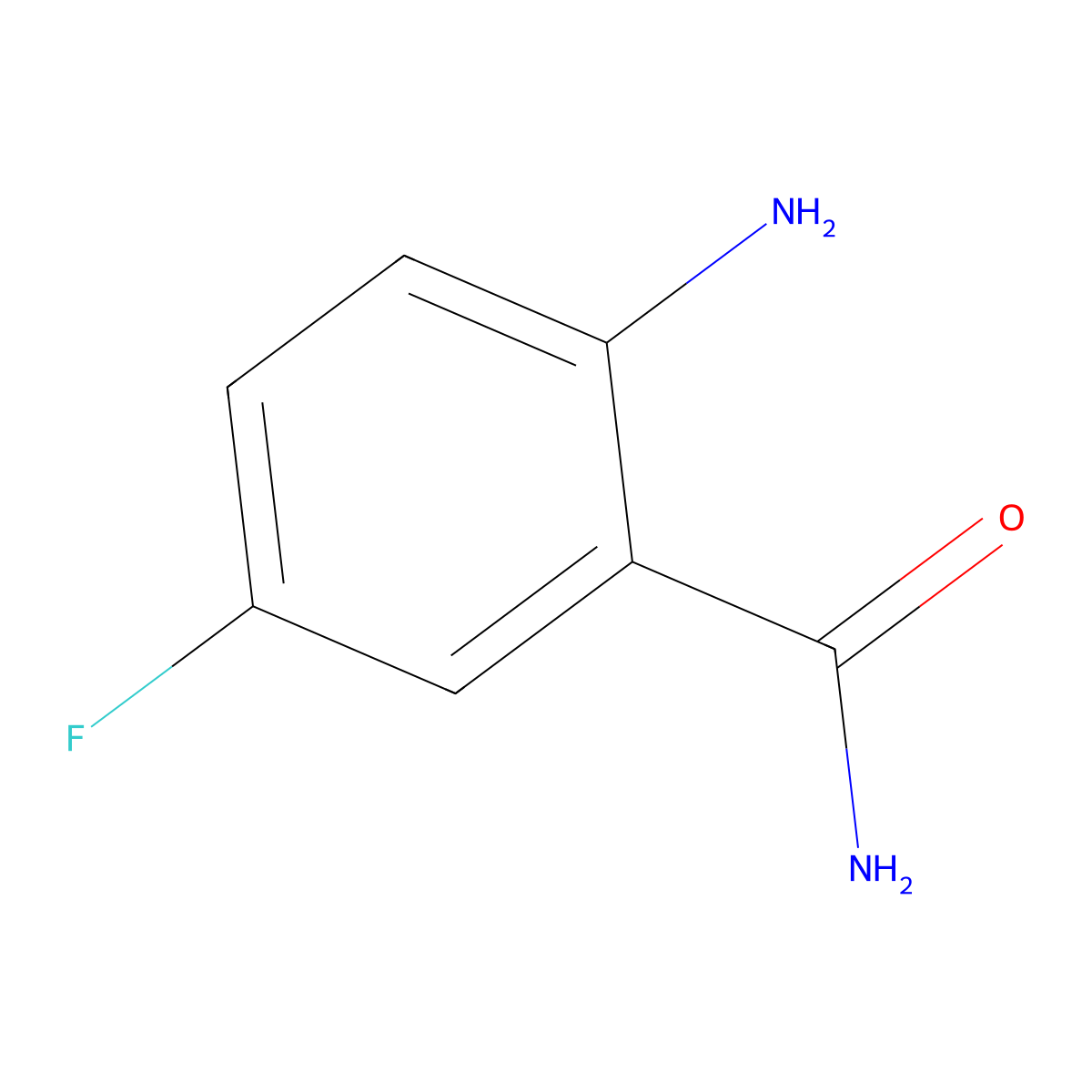 2-Amino-5-fluorobenzamide molecular structure, CAS 63069-49-8