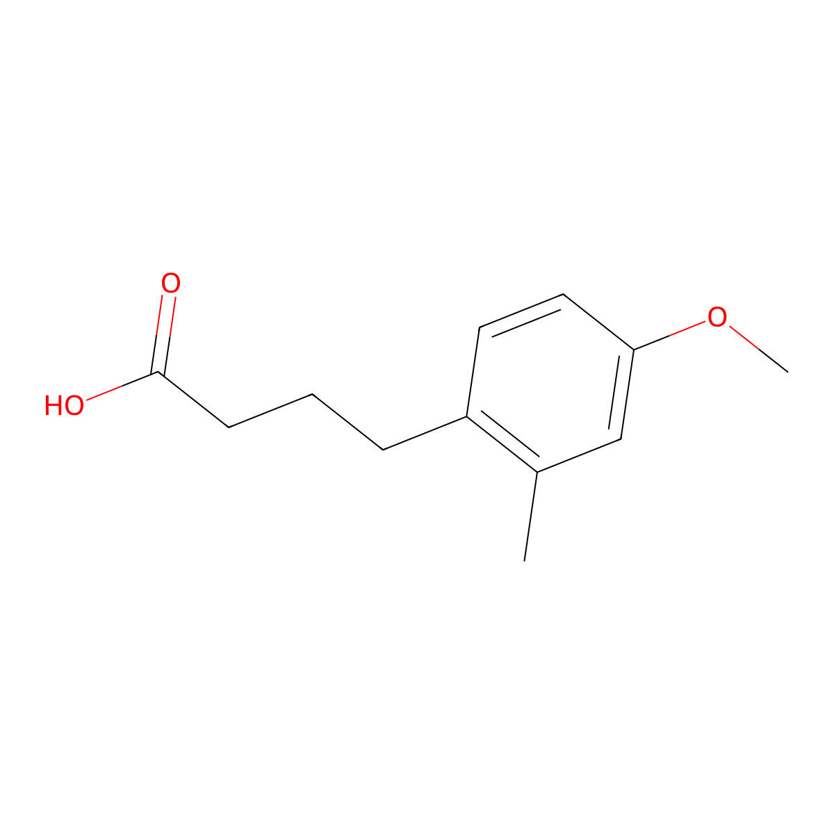 4-(4-Methoxy-2-methylphenyl)butanoic acid molecular structure, CAS 6307-30-8