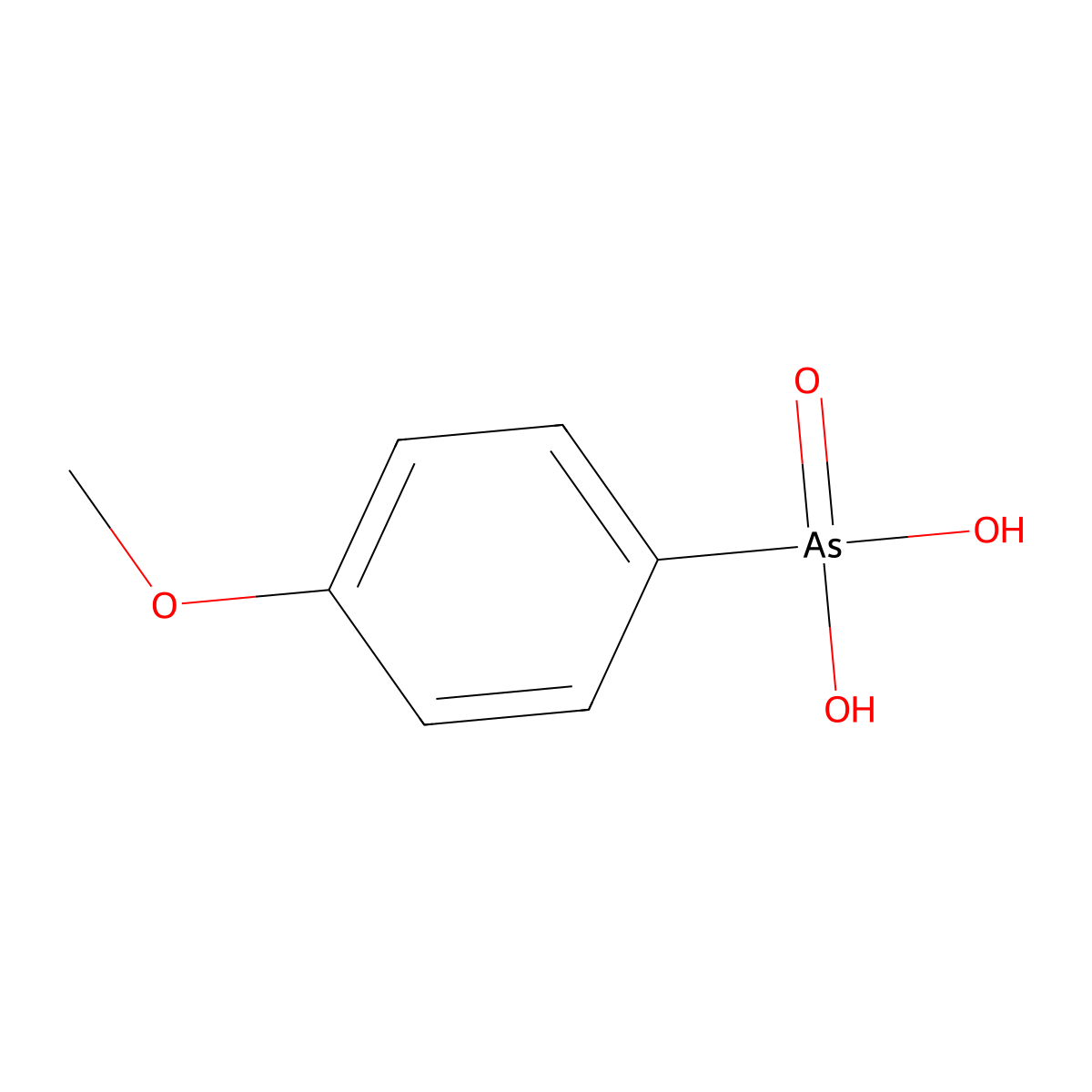 Arsonic acid, (4-methoxyphenyl)- molecular structure, CAS 6307-51-3